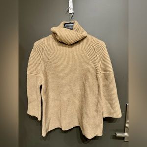 Allsaints Taupe Wool Turtleneck Sweater